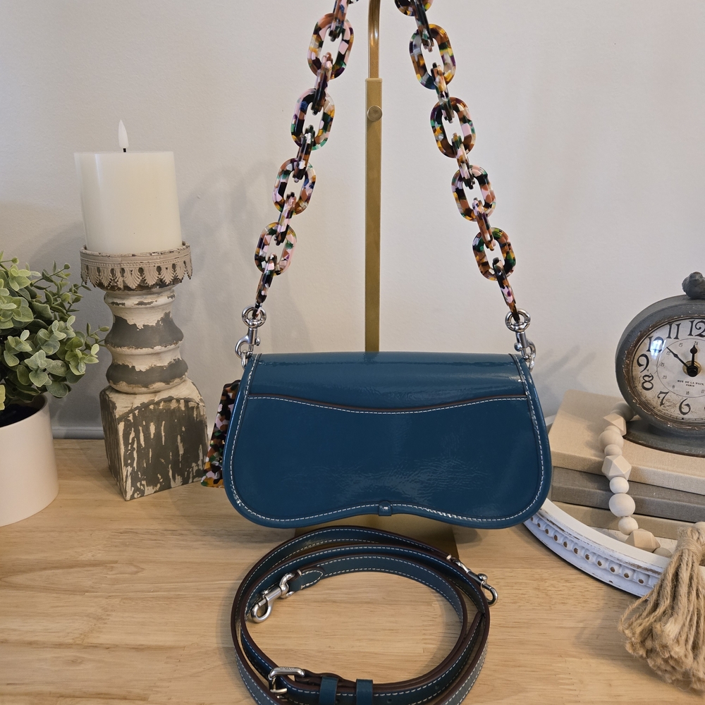 Coach Coachtopia Wavy Dinky Crossbody – Deep Turquoise (CQ056) NWT - Picture 7 of 10